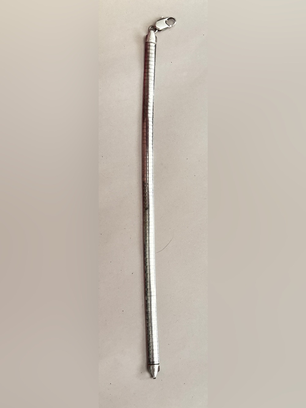 Polished Silver Snake-Style Bracelet for Women